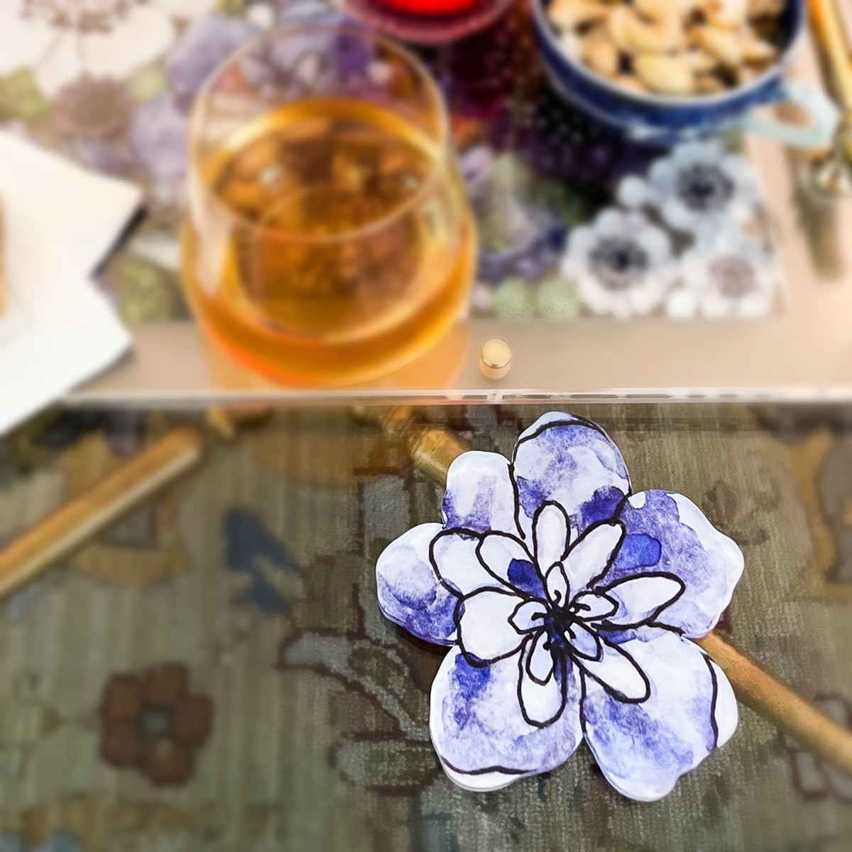 "GEORGIA" FLORAL COASTER SET
