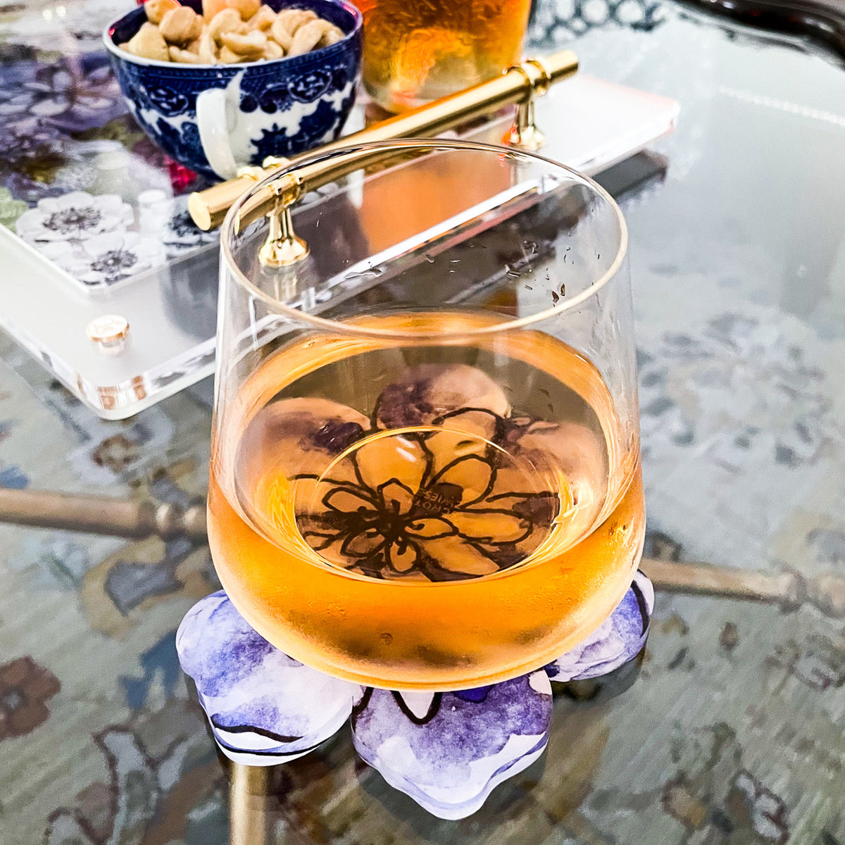 "GEORGIA" FLORAL COASTER SET