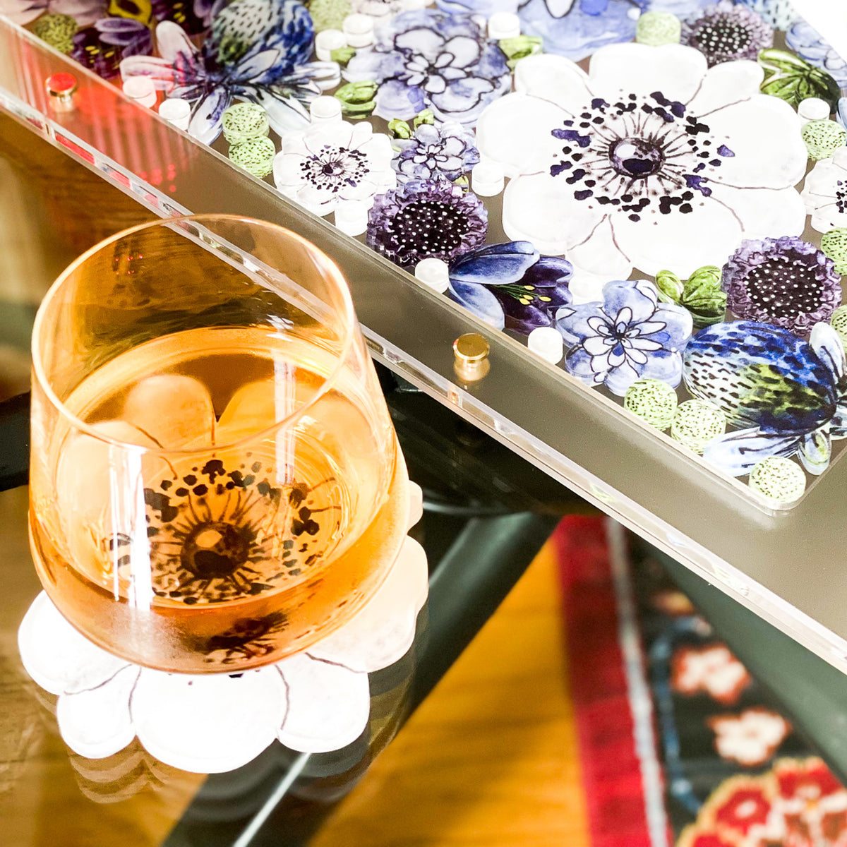 "JULIE" FLORAL COASTER SET