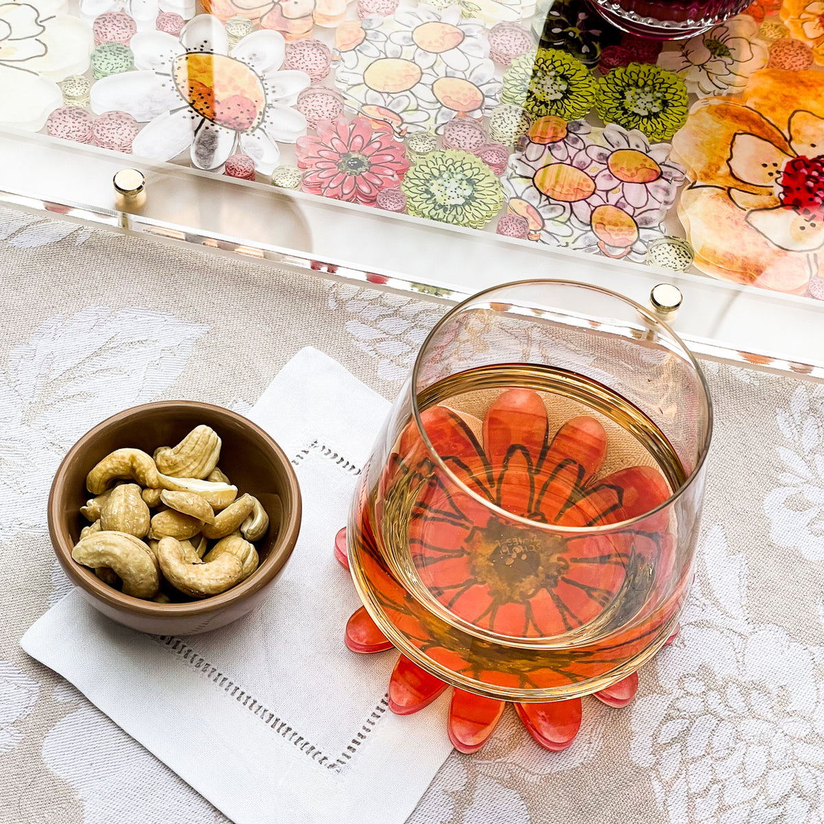 "KYLI" FLORAL COASTER SET