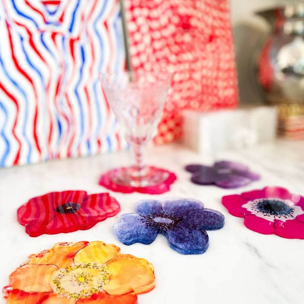 "HALEY" FLORAL COASTER SET