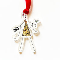 "A GIRL WALKS INTO A BAR" Acrylic Ornament