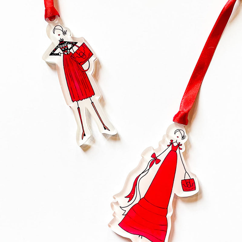 IMPERFECT "HIGH STYLE: RED GOWN" Acrylic Ornament