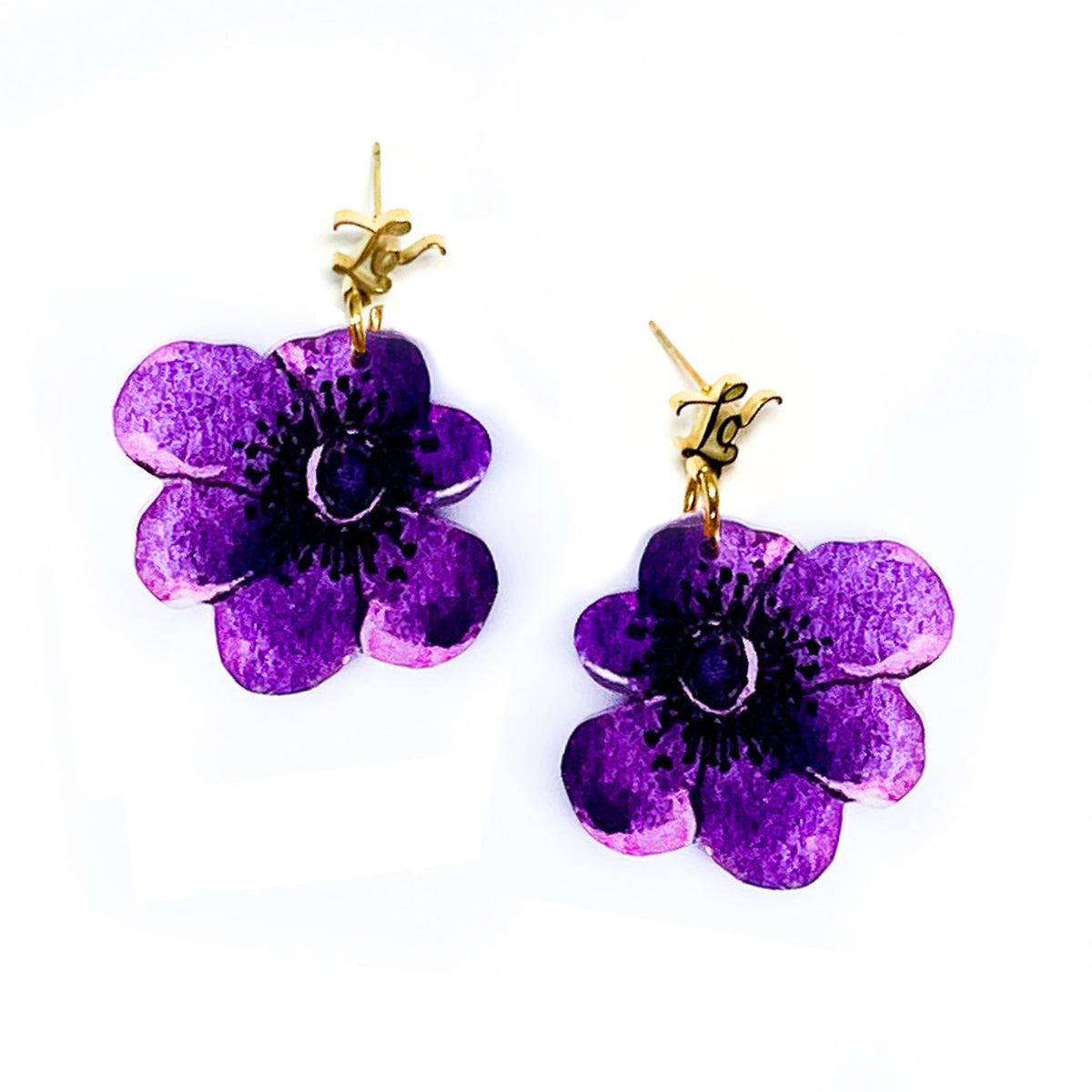 DEBORAH LOGO EARRINGS