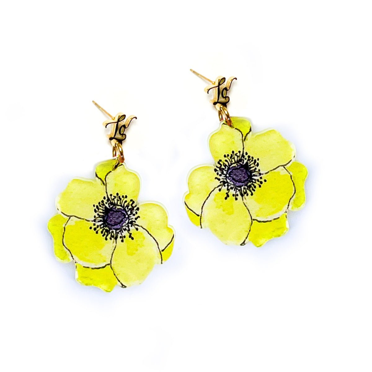 MEGAN LOGO EARRINGS