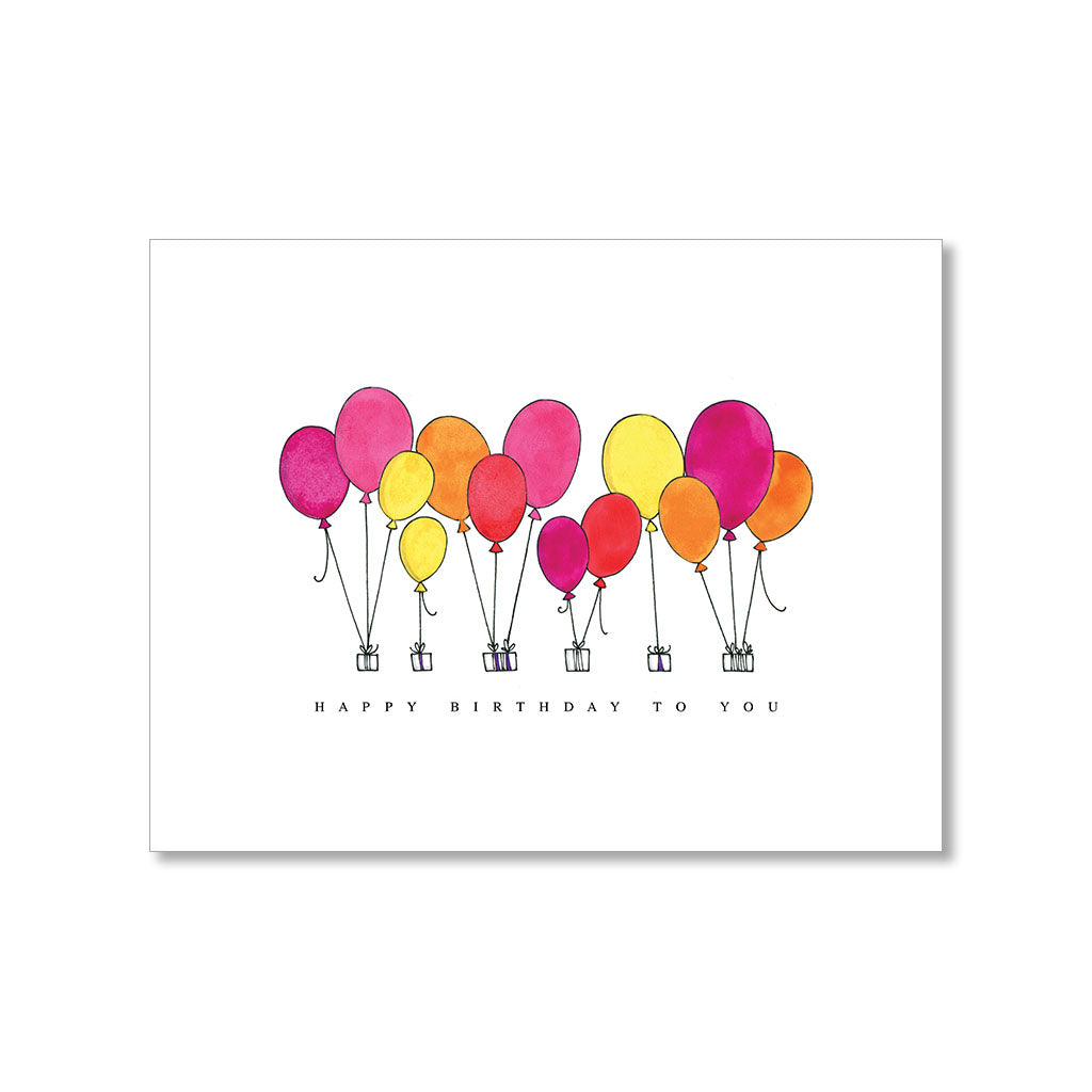"BRIGHT BALLOONS" BIRTHDAY CARD