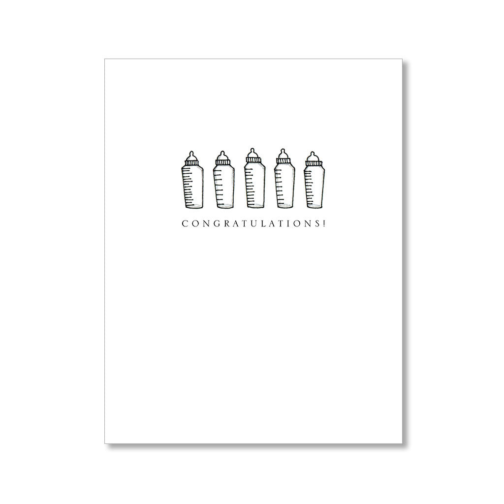 "BOTTLES" BABY CARD