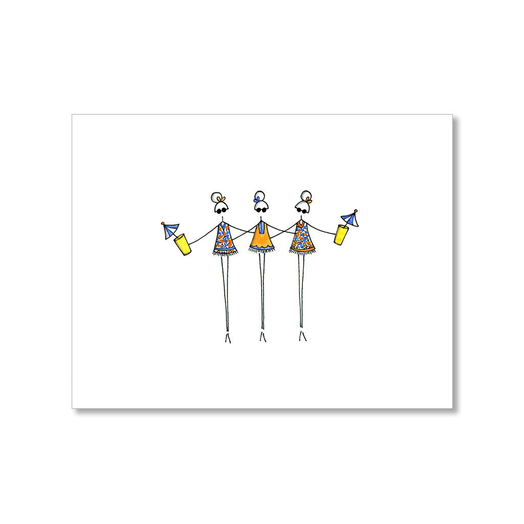 "SUMMERTIME FRIENDS" BLANK CARD