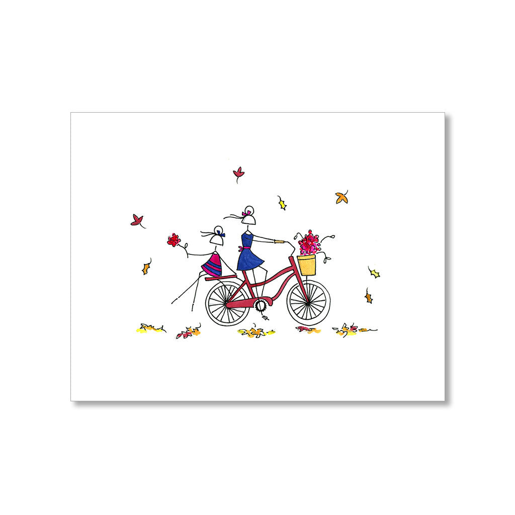 "A FALL RIDE" BLANK CARD