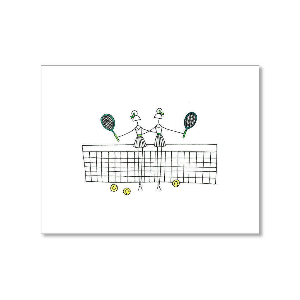 "TENNIS TWINS" BLANK CARD