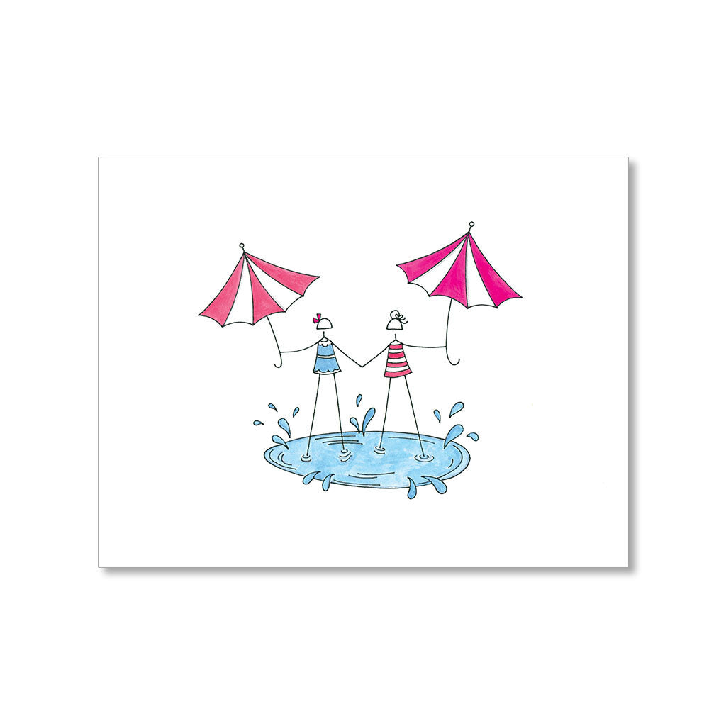 "PUDDLES" BLANK CARD
