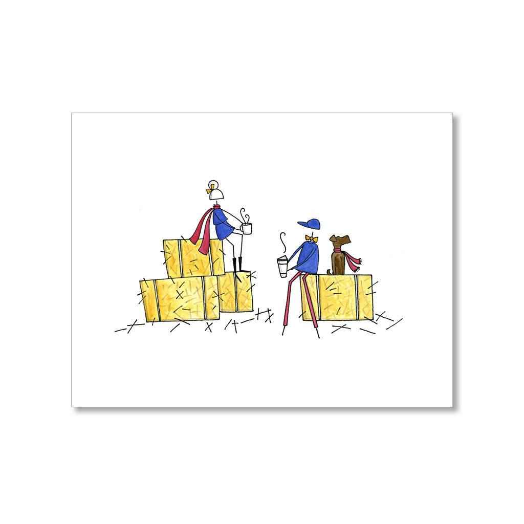 "HAY BALES" BLANK CARD