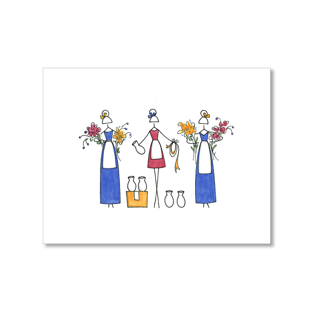 "FLORAL FRIENDS" BLANK CARD