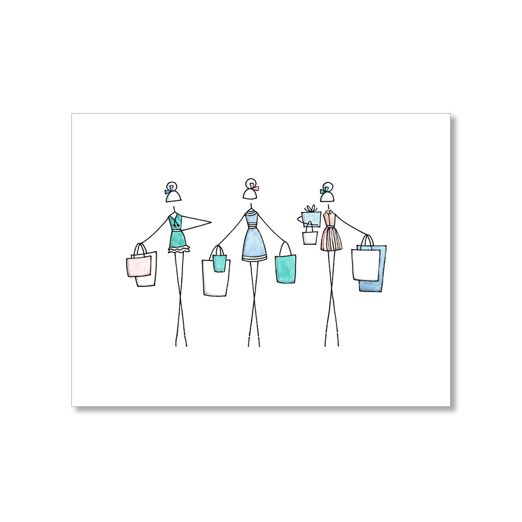 "SHOPPING SPREE" BLANK CARD