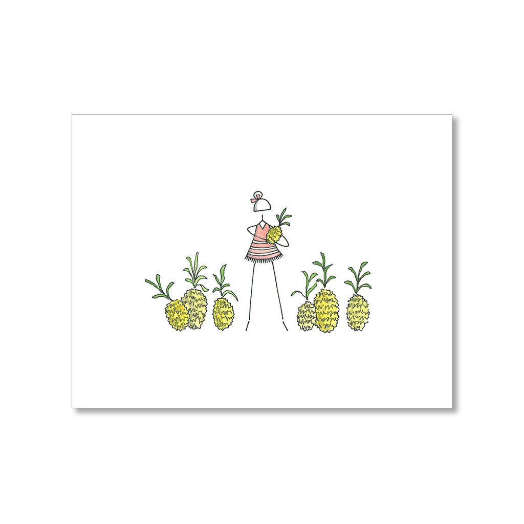 "PRETTY AS A PINEAPPLE" BLANK CARD