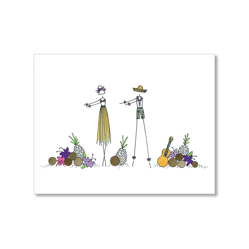 "HULA" BLANK CARD