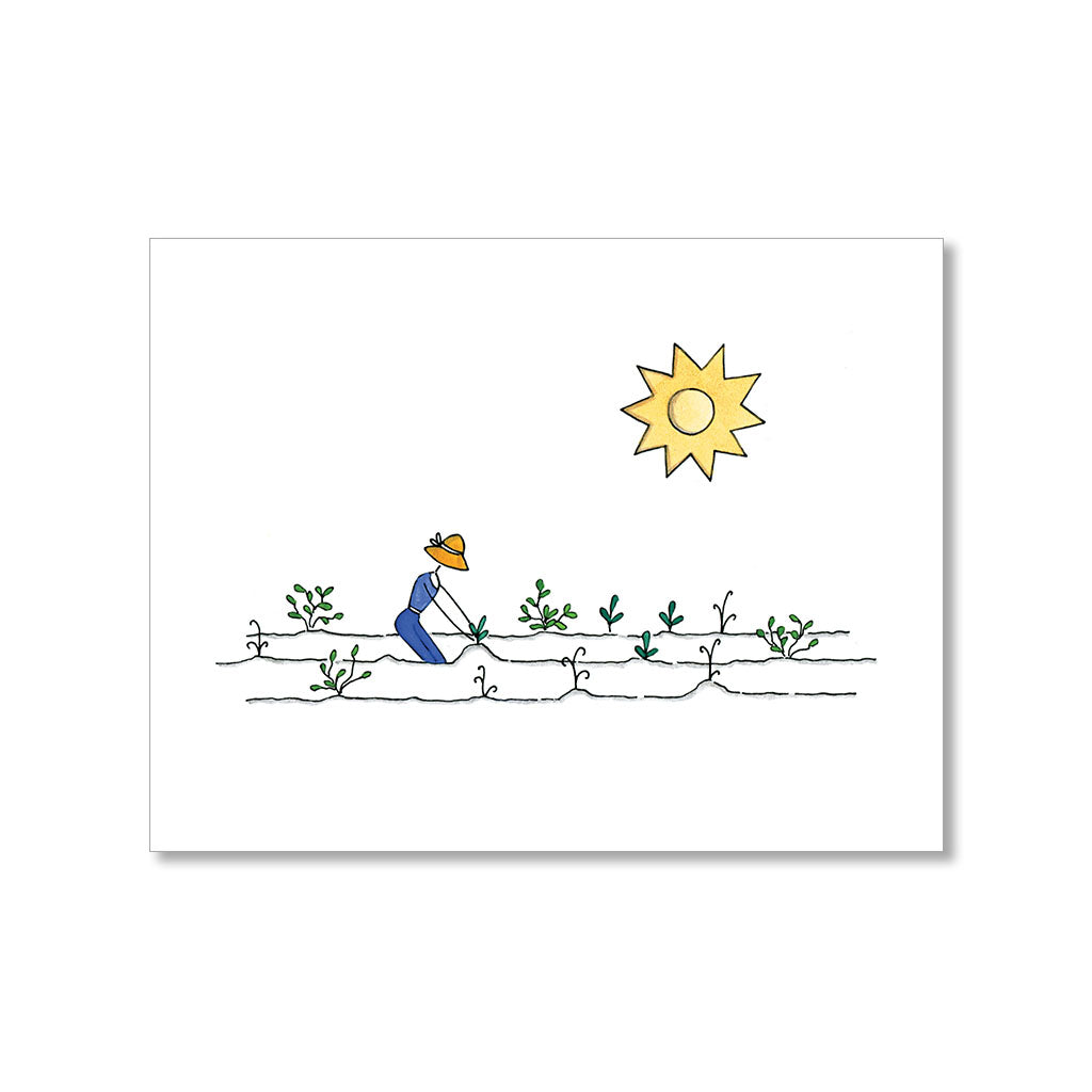 "VEGETABLE GARDENING" BLANK CARD