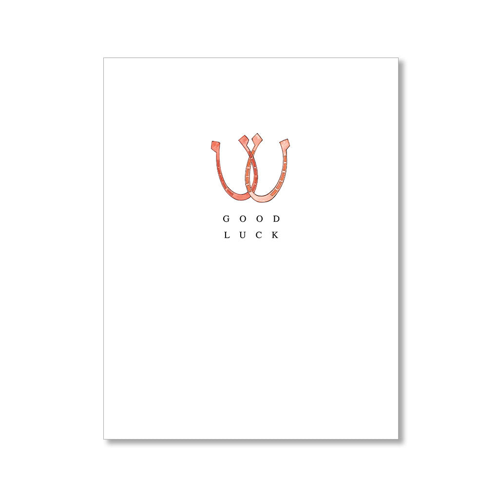 "HORSESHOES" GOOD LUCK CARD
