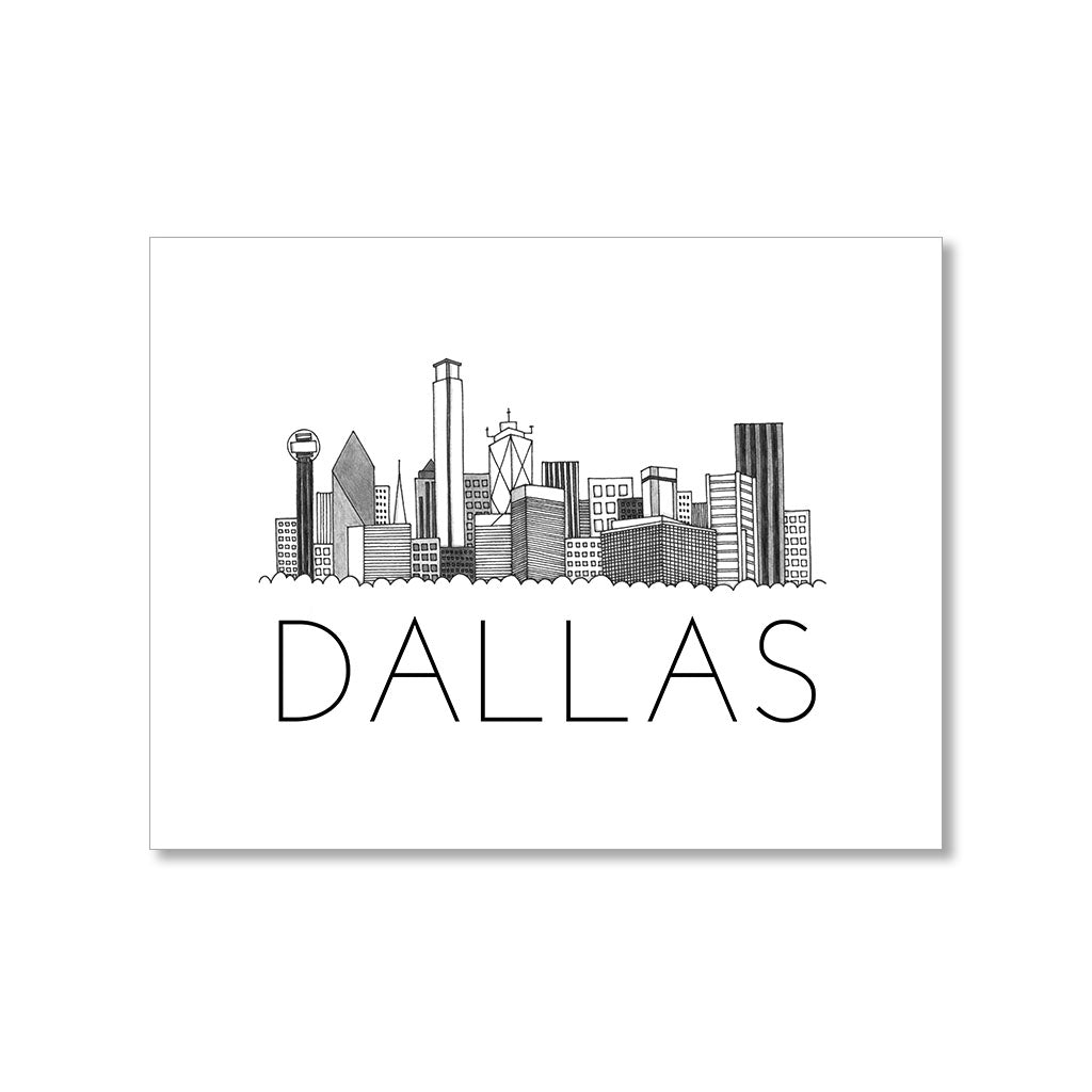 "DALLAS SKYLINE" BLANK CARD