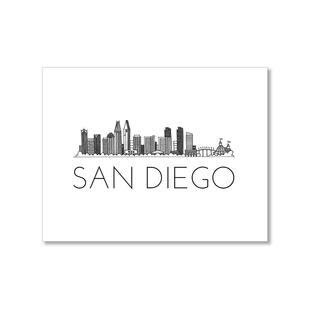 "SAN DIEGO SKYLINE" BLANK CARD