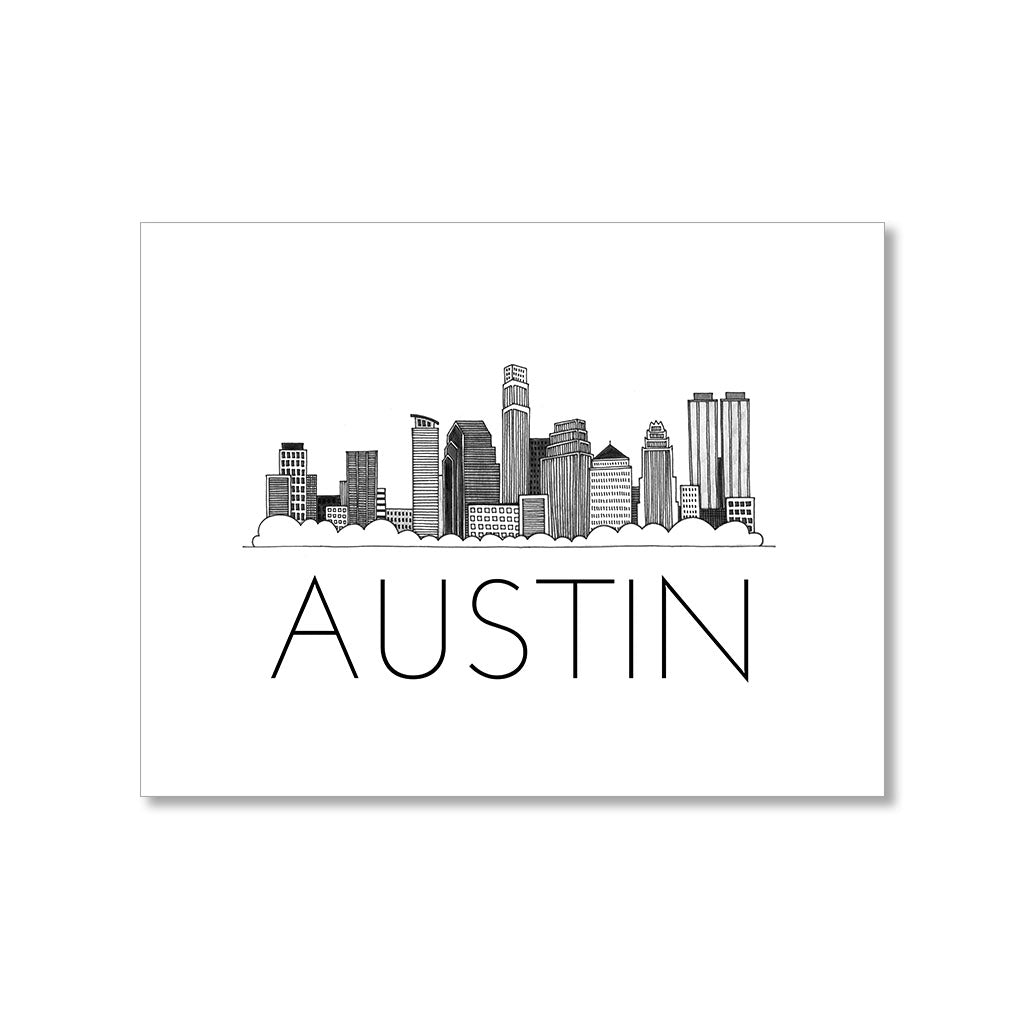 "AUSTIN SKYLINE" BLANK CARD