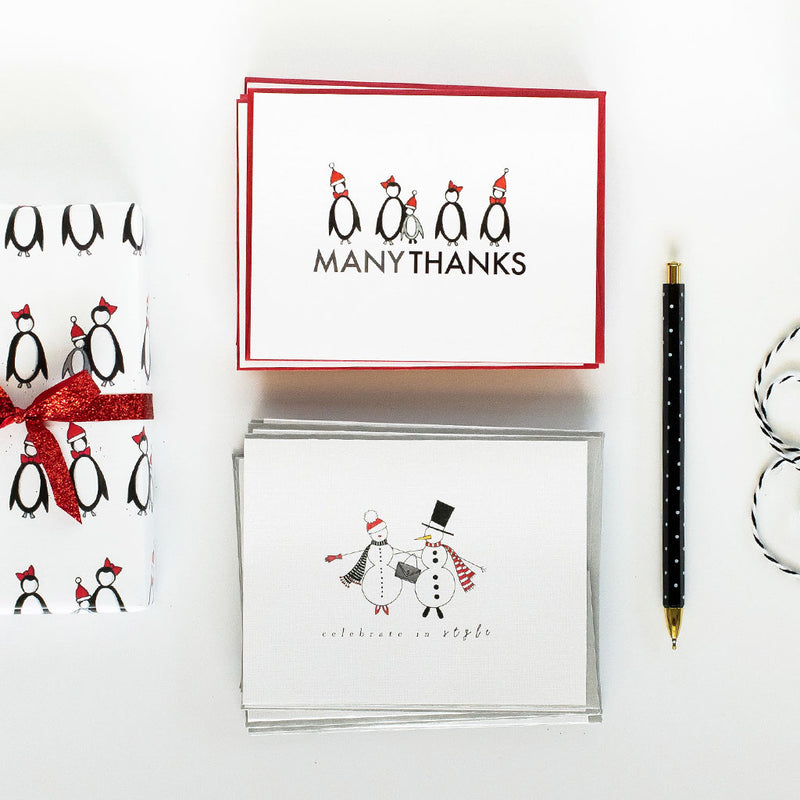 "PENGUINS" THANK YOU CARD