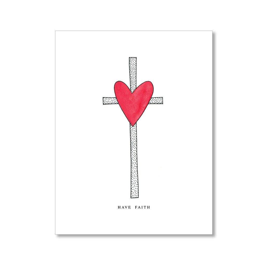 "HEART & CROSS" FAITH CARD