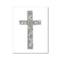 "FLORAL CROSS" FAITH CARD