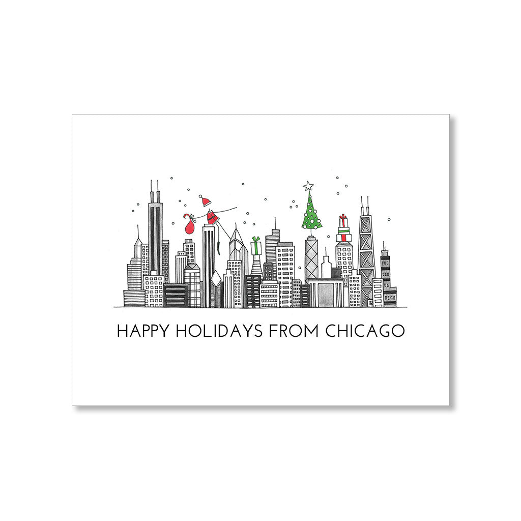 "CHICAGO SKYLINE" HOLIDAY CARD