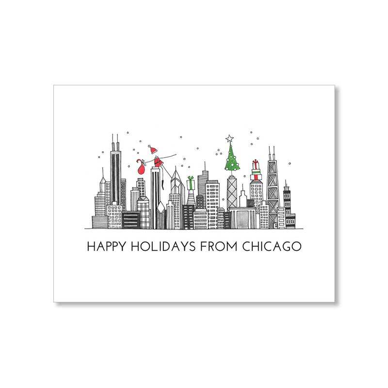 "CHICAGO SKYLINE" HOLIDAY CARD