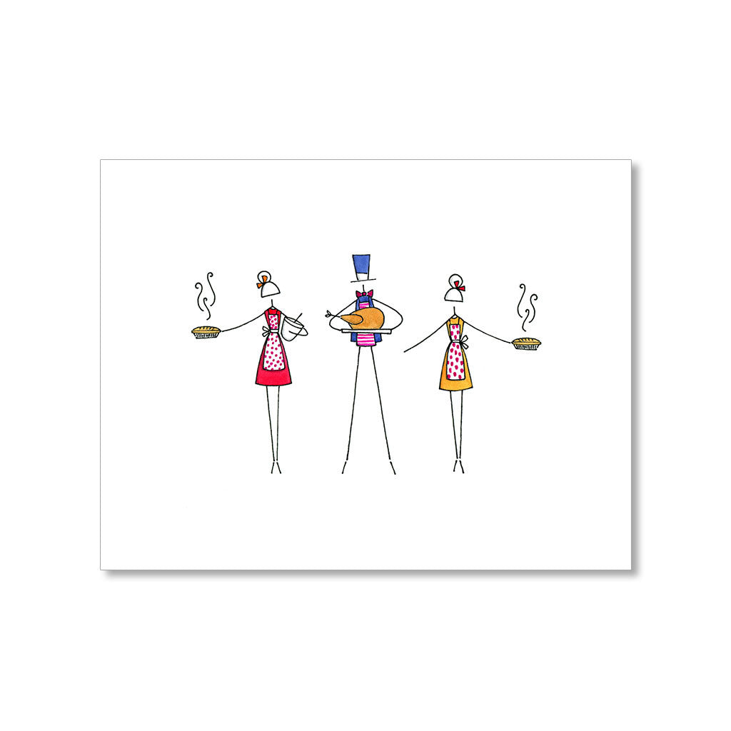 "PREPARING THE FEAST" BLANK CARD