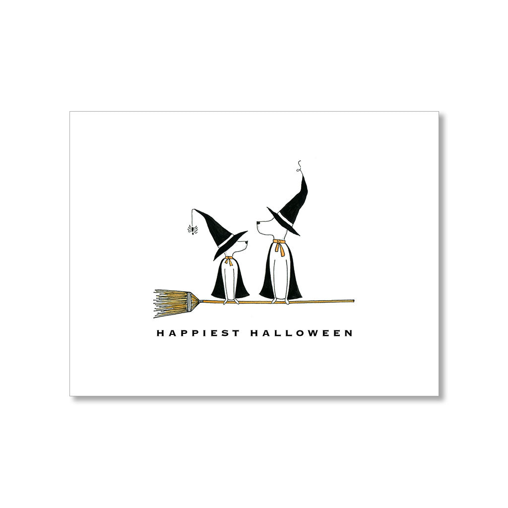 "BROOMSTICK" HALLOWEEN CARD