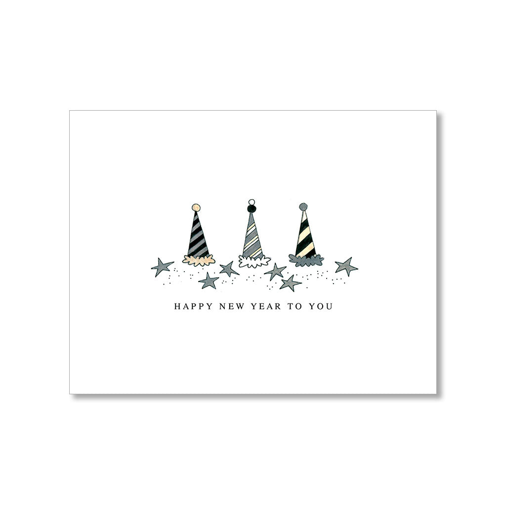 "PARTY HATS" NEW YEAR CARD