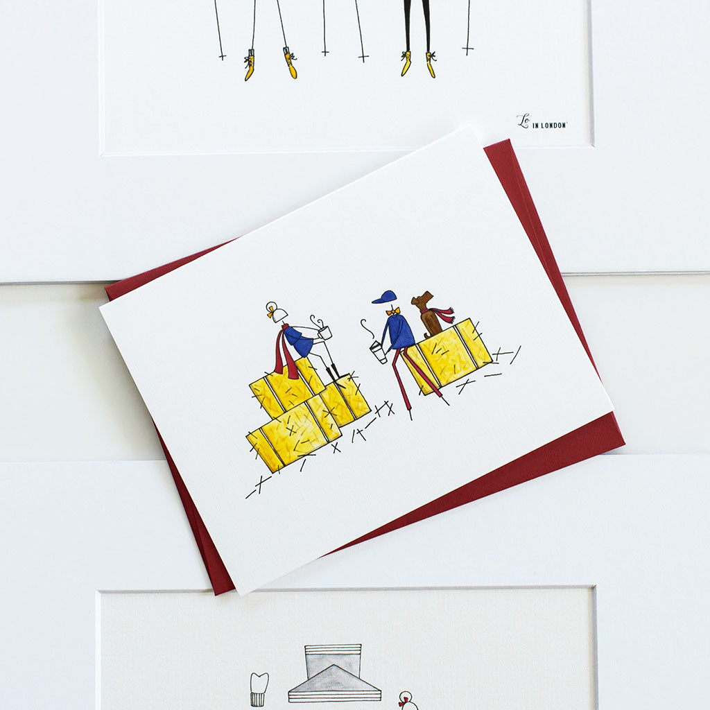 "HAY BALES" BLANK CARD