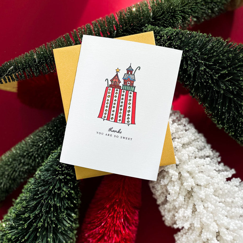 "GINGERBREAD" THANK YOU CARD