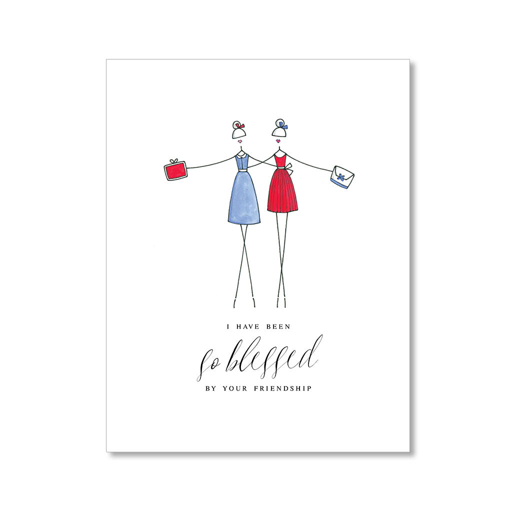 "BLESSED BY FRIENDSHIP" FRIENDSHIP CARD