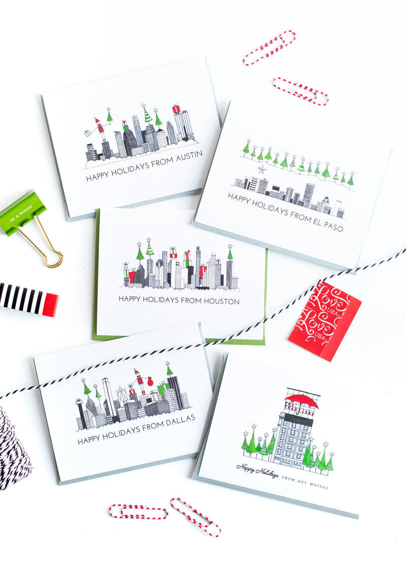 "AUSTIN SKYLINE" HOLIDAY CARD
