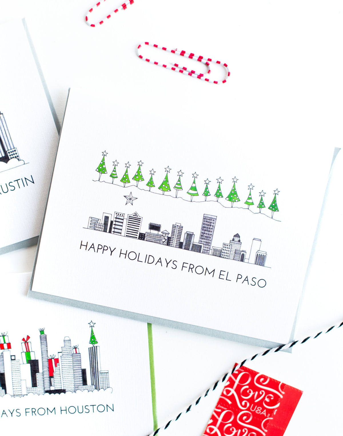"EL PASO SKYLINE" HOLIDAY CARD