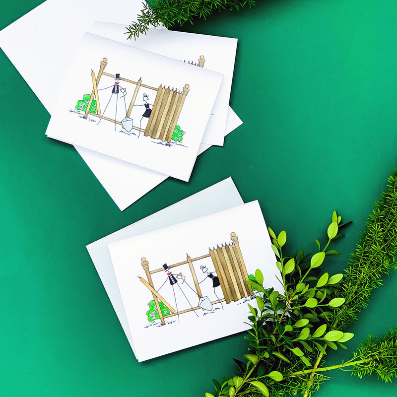 "BUILDING THE FENCE" BLANK CARD