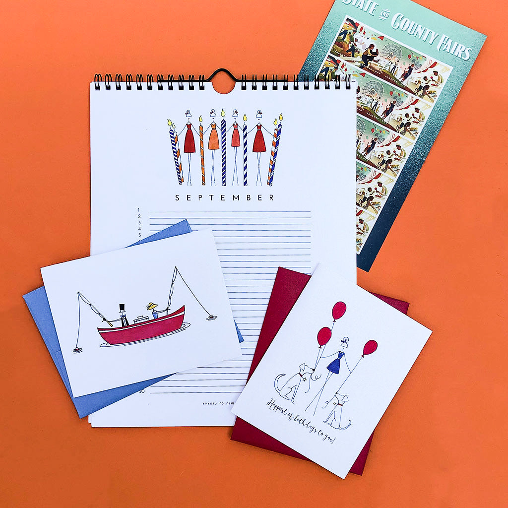 "CANOEING" BLANK CARD