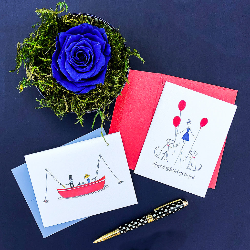 "CANOEING" BLANK CARD