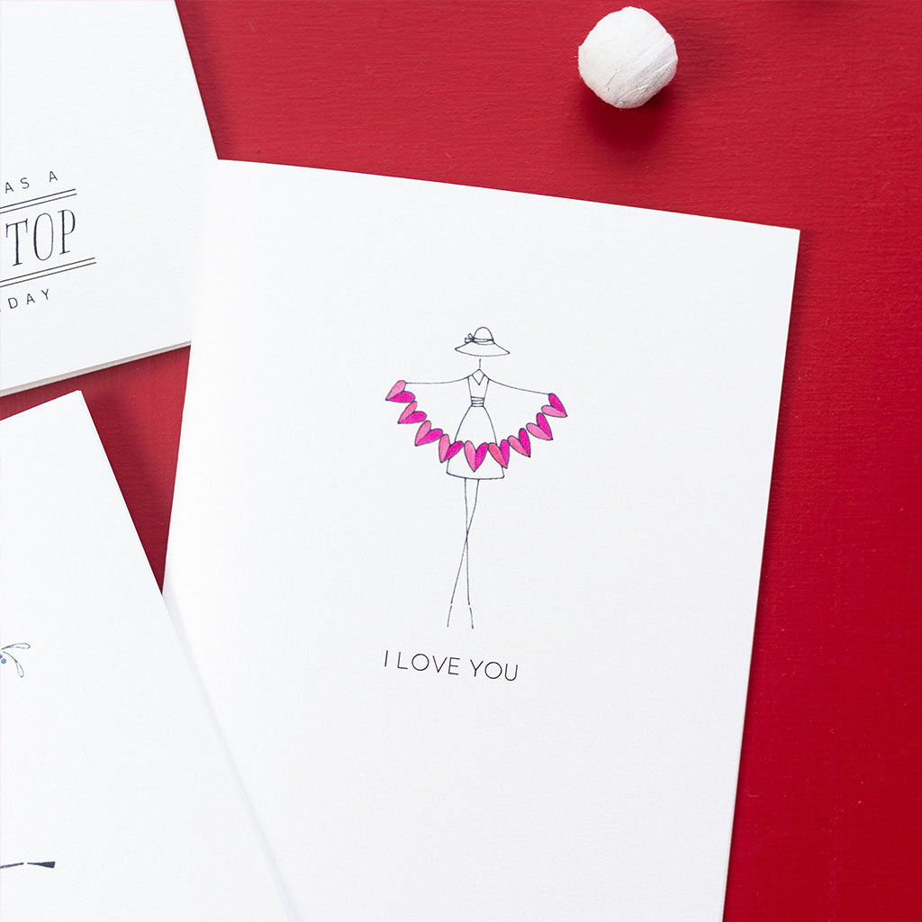 "HEART GARLAND" LOVE CARD