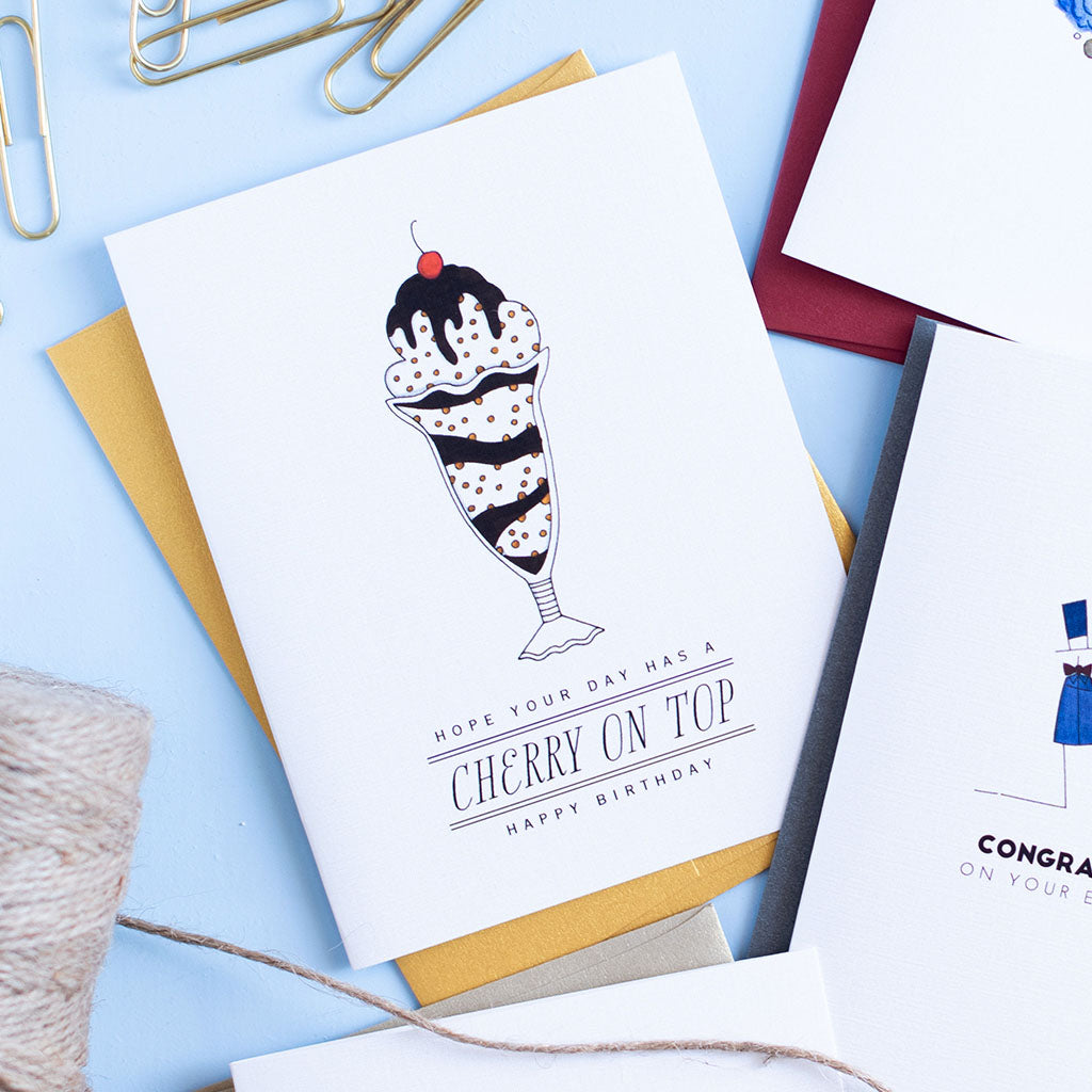 "CHERRY ON TOP" BIRTHDAY CARD