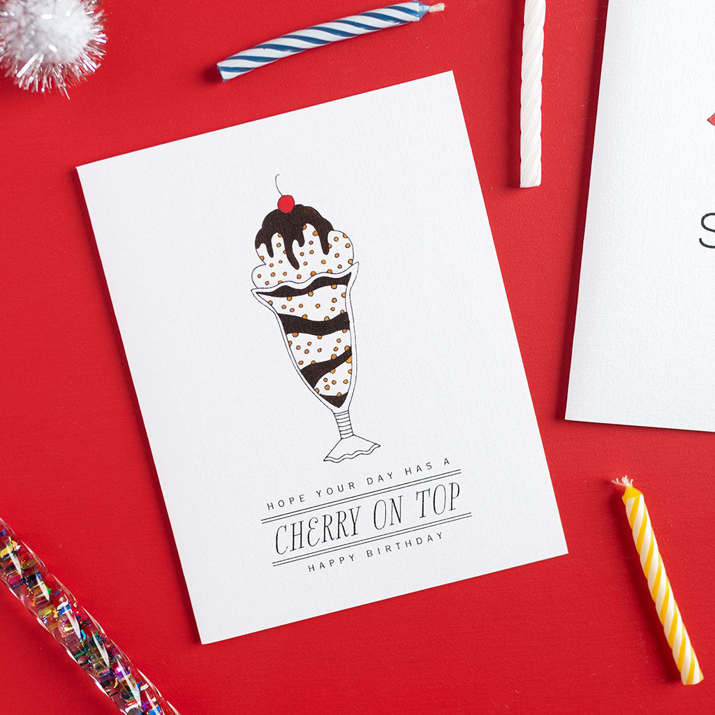 "CHERRY ON TOP" BIRTHDAY CARD