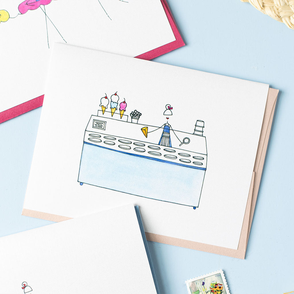 "ICE CREAM COUNTER" BLANK CARD