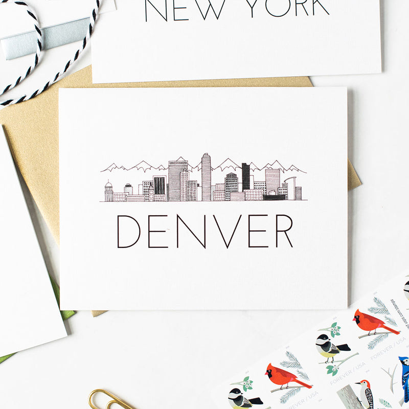 "DENVER SKYLINE" BLANK CARD