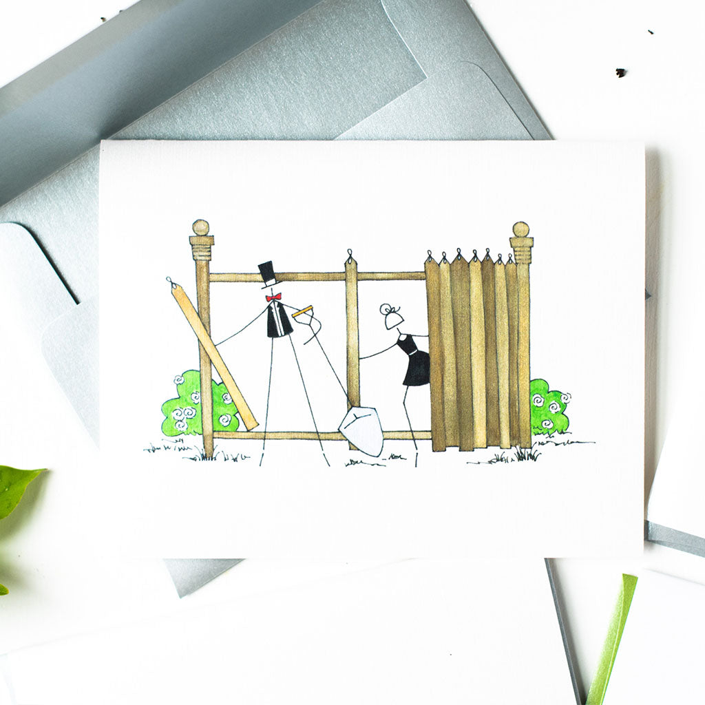 "BUILDING THE FENCE" BLANK CARD