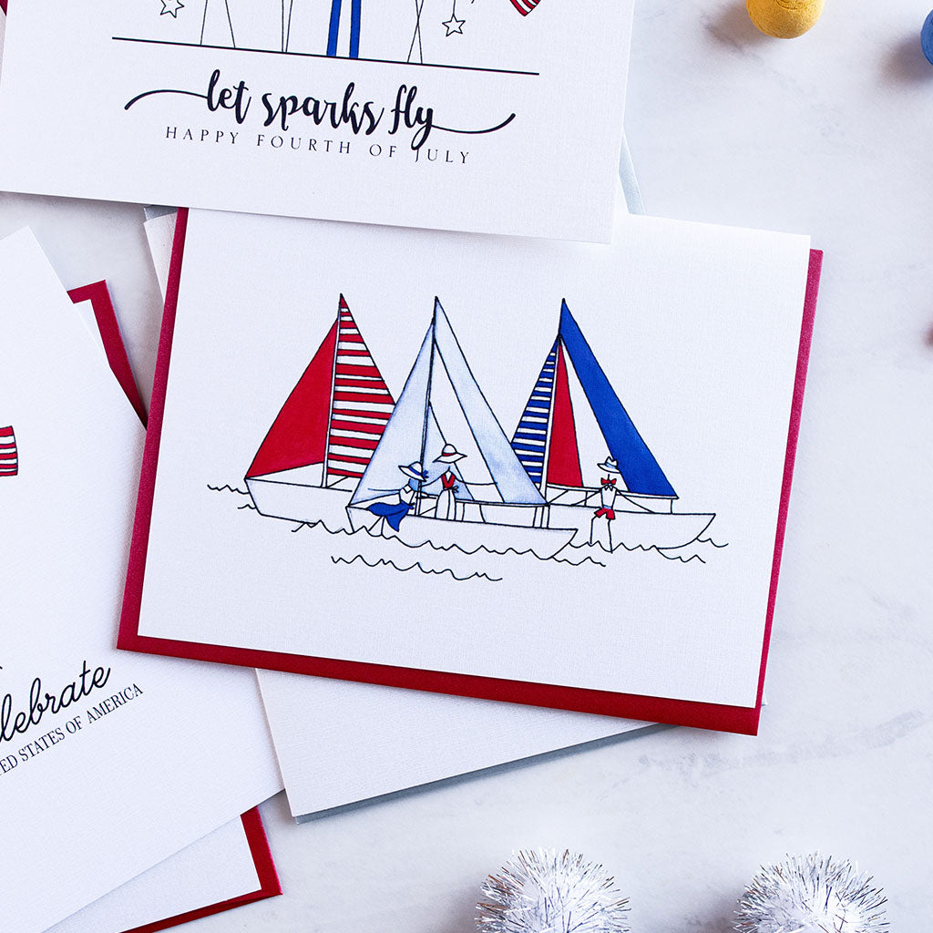 "SAILBOATING" BLANK CARD