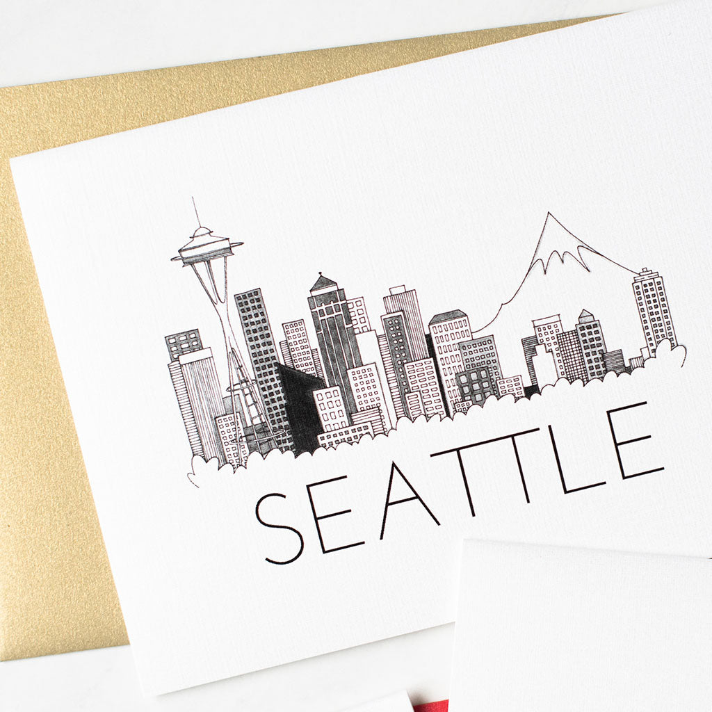 "SEATTLE SKYLINE" BLANK CARD