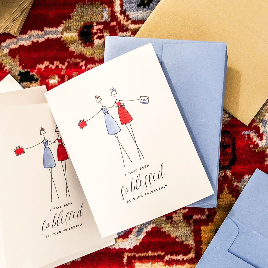 "BLESSED BY FRIENDSHIP" FRIENDSHIP CARD